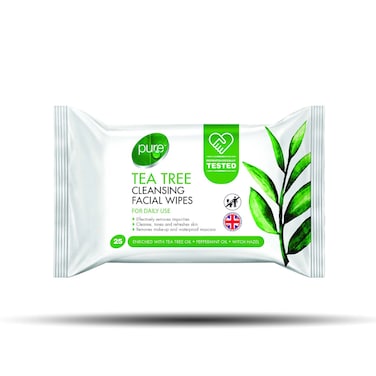 Pure Tea Tree Cleansing Wipes 25'S