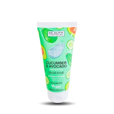 Beauty Formulas Cucumber &amp; Avocado Facial Scrub Tube 150Ml