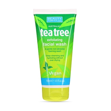 Beauty Formulas Tea Tree Exfoliating Facial Wash 150Ml