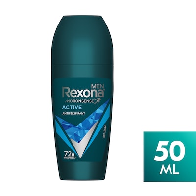 Rexona Men Roll-on , 72Hr Sweat Guard , For Long Lasting Protectioin Against Sweat , Active , 50ML