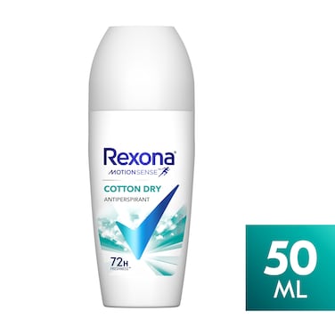 Rexona Women Roll-on , 72hr Sweat Guard , For Dry and Refreshing  Fragrance ,Cotton dry ,50ML