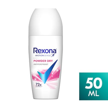 Rexona Women Roll-on , 72Hr Sweat Guard , For Dry and Refreshing Fragrance , Powder Dry , 50ML