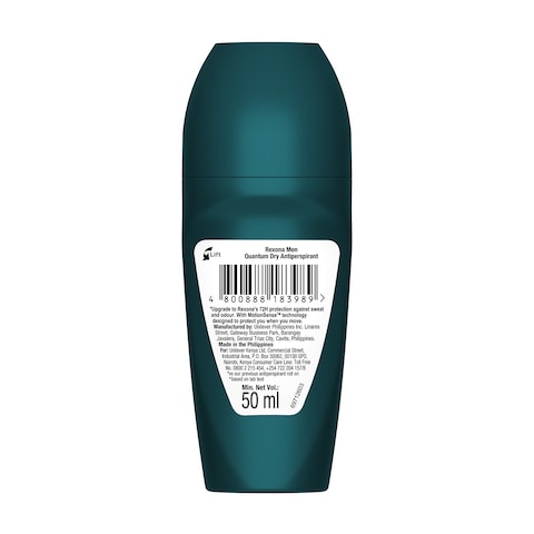 Rexona Men Roll-on , 72Hr Freshness , For Dry and Refreshing Fragrance , Quantum Dry , 50ML