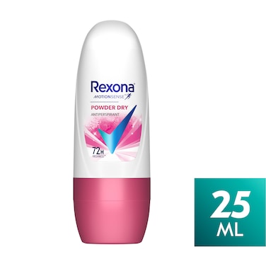 Rexona Women Roll-on , 72Hr Sweat Guard , For Dry and Refreshing Fragrance , Powder Dry , 25ML