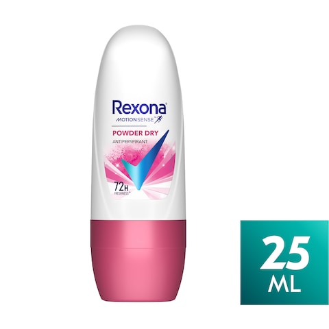 Rexona Women Roll-on , 72Hr Sweat Guard , For Dry and Refreshing Fragrance , Powder Dry , 25ML