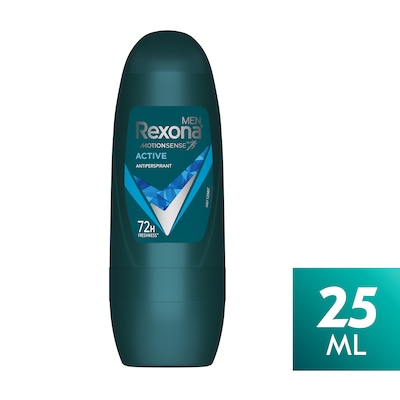 Rexona Men Roll-on , 72Hr Sweat Guard , For Long Lasting Protectioin Against Sweat , Active , 25ML