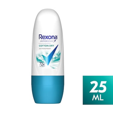 Rexona Women Roll-on , 72hr Sweat Guard , For Dry and Refreshing  Fragrance ,Cotton dry ,25ML