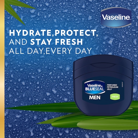 Vaseline Men Petroleum Jelly, Fresh, for Skin Moisturizing and Cooling Experience, 45ml