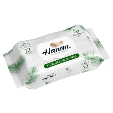 Hanan Flushable Water Wipes72S