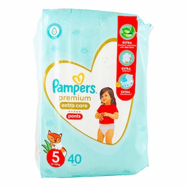 Pampers Premium Extra Care Diaper Pants Size 5,12-18kg 40 Count