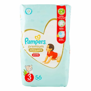 Pampers Premium Extra Care Diaper Pants Size 3, 6-11kg  56 Count
