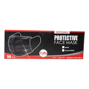 Face Black Masks Disposable 50Pcs