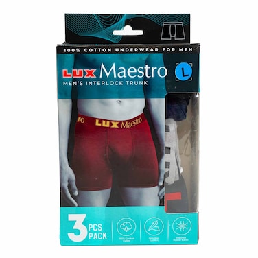 Lux Maestro Boxers For Men Large 3pieces