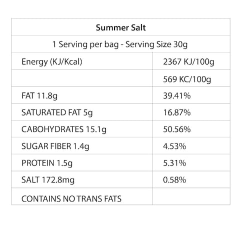 Norda Urban Bites Summer Salt Potato Crisps 30G