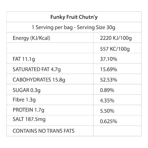 Urban Bites Funky Fruit Chutney Potato Chips 120G