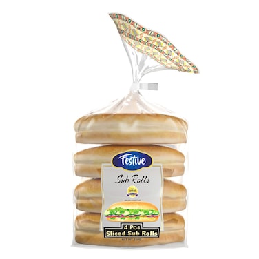 Festive Sliced Sub Rolls 350g