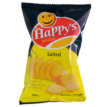 Happys Golden Salted Potato Crisps 30G