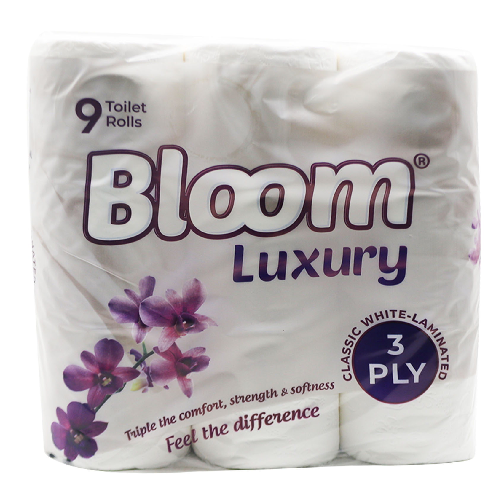 BLOOM WHITE LUX TISSUE 3PLY 9PACK