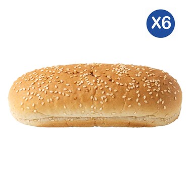 Hotdog buns with Seseme 400g 6Pcs