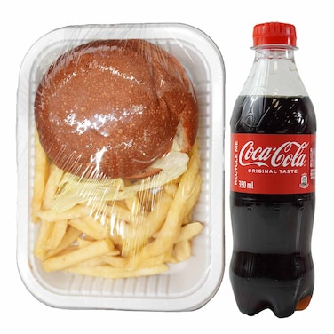 Beef Burger Fries+Sausage+Coca
