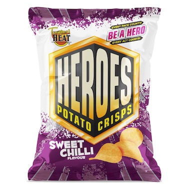 Tropical Heat Snacks Heroes Potato Chips Sweet Chilli 40G
