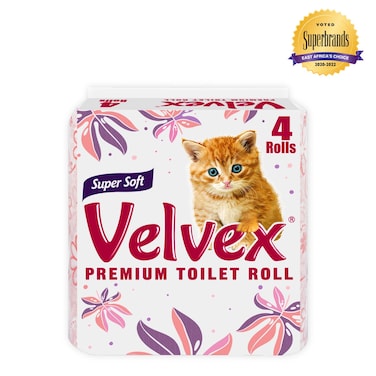 Velvex Toilet Tissue Printed 4 Pack