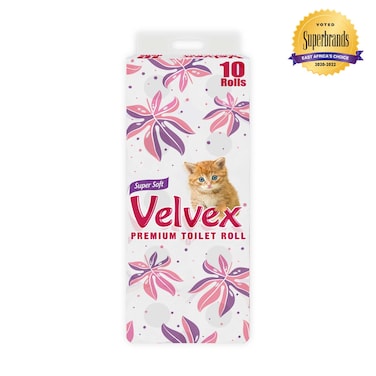 Velvex Toilet Tissue Printed Pink 10 Pack