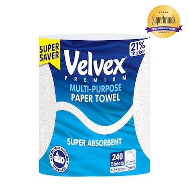 Velvex Kitchen Towel Jumbo Wht 240S