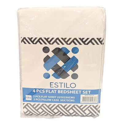 ESTILO B/SHEET SATIN 5X6 WHITE