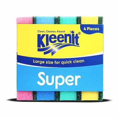 Kleenit Super Scrubbing Sponge Pad Pack of 4