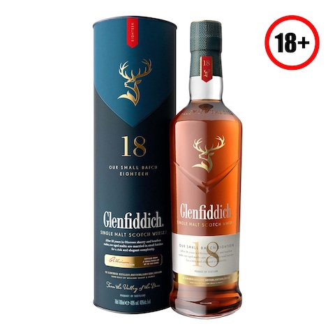 Glenfiddich 18 Year Old Single Malt Scotch Whisky 70cl