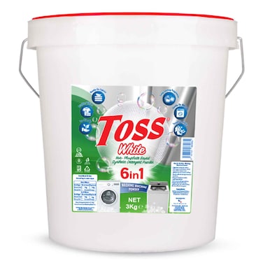 Toss White Machine Wash Bucket3Kg