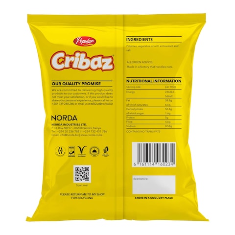 Norda Cribaz Salted Potato Crisps 160G