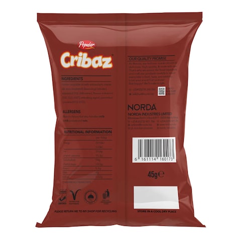 Norda Cribaz Barbeque Potato Crisps 45G