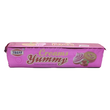 Treff Creams Sandwich Biscuits Strawberry 125G