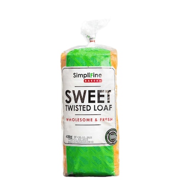 Simplifine Bakery Sweet Twisted Loaf Bread 400g