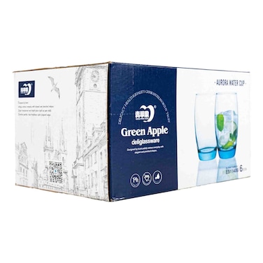 Deli Glass Salto Bl Hb 390ml Tumbler ES1140B