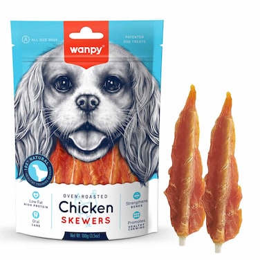 Wanpy Chicken Skewers Dog Food 100g