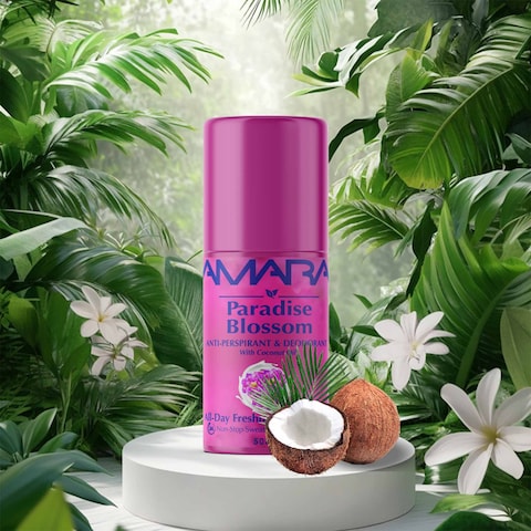Amara Paradise Blossom Anti-Perspirant Deodorant Roll-On 100ml