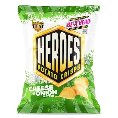 Tropical Heat Snacks Heroes Potato Chips Cheese &amp; Onion 110G