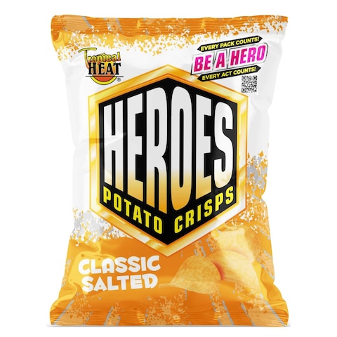 Tropical Heat Snacks Heroes Potato Chips Salted 110G