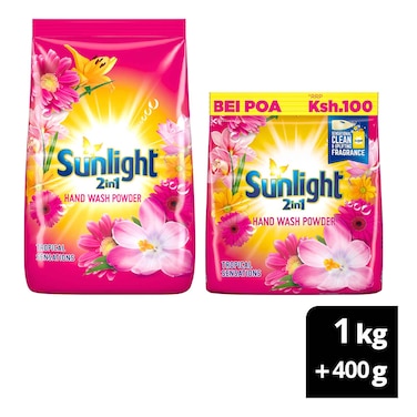 Sunlight Pink Handwash Powder Banded Pack 1kg+400g