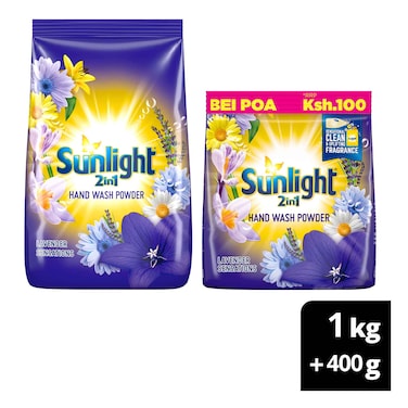 Sunlight Lavender Fresh Handwash Powder Banded Pack 1kg+400g