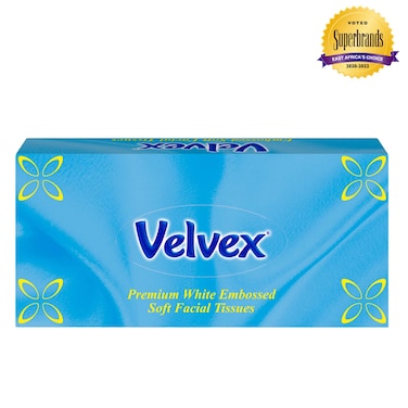 Velvex F/Tissue Emb. Blue Box 80'S