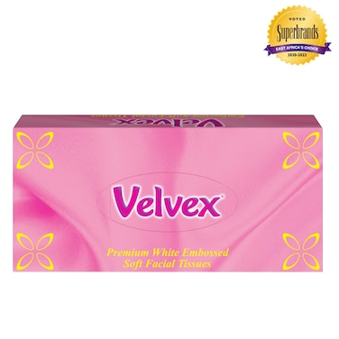 Velvex F/Tissue Emb. Pink Box 80'S