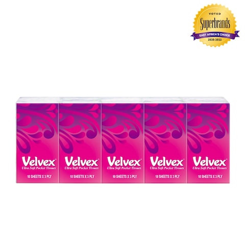 Velvex Pocket Tissue Pink 10&#39;S