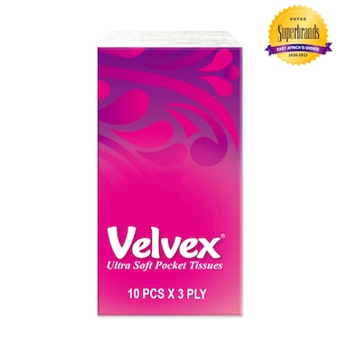 Velvex Pocket Tissue Pink 10 Sheets