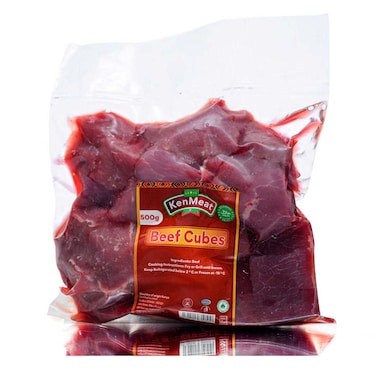 Kenmeat Frozen Beef Cubes 500G
