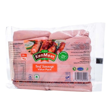 Kenmeat Beef Sausages Value Pack 1kg