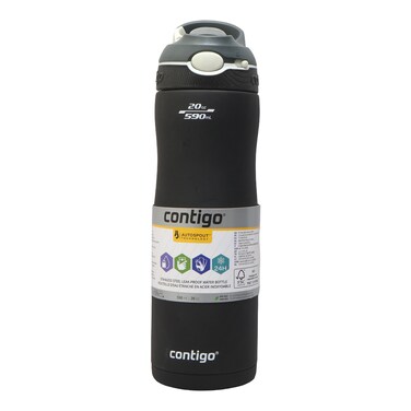 Contigo Ashland Chill AUTOSPOUT Water Bottle Matte Black 590ml